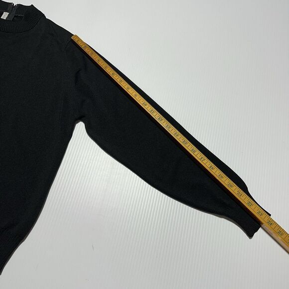 Givenchy Sport Vintage Black Mock Neck Sweater Size 40 M Long Sleeve Pullover - Picture 8 of 9